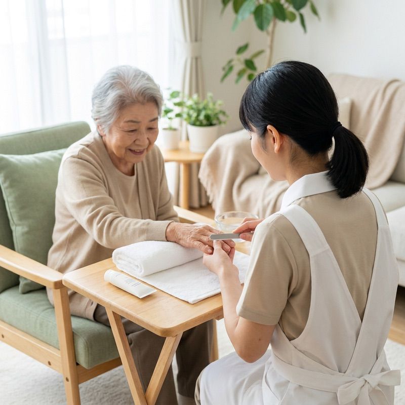 高齢者向けのやさしい訪問ネイルケア